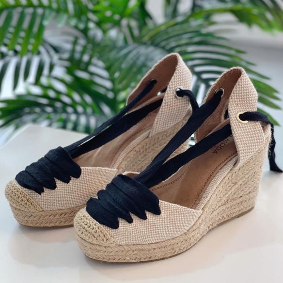 Cuñas Alma - Beige/Negro