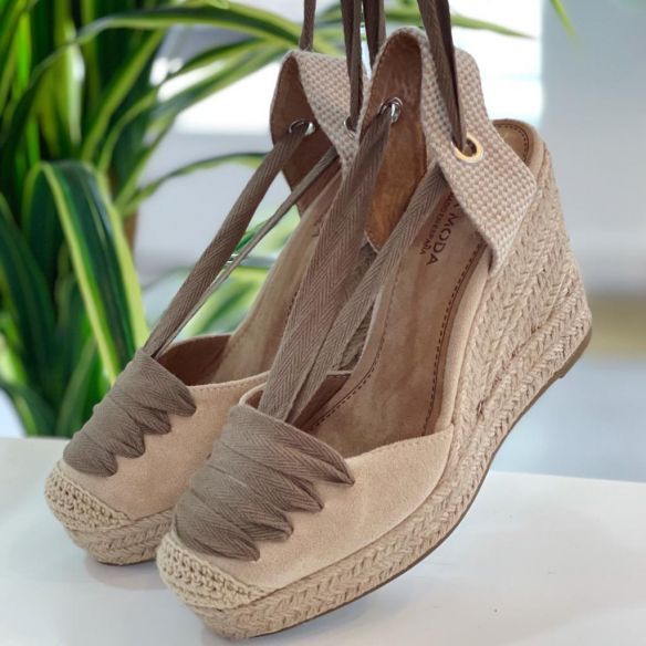 Cuñas Alma Antelina - Beige/Verde