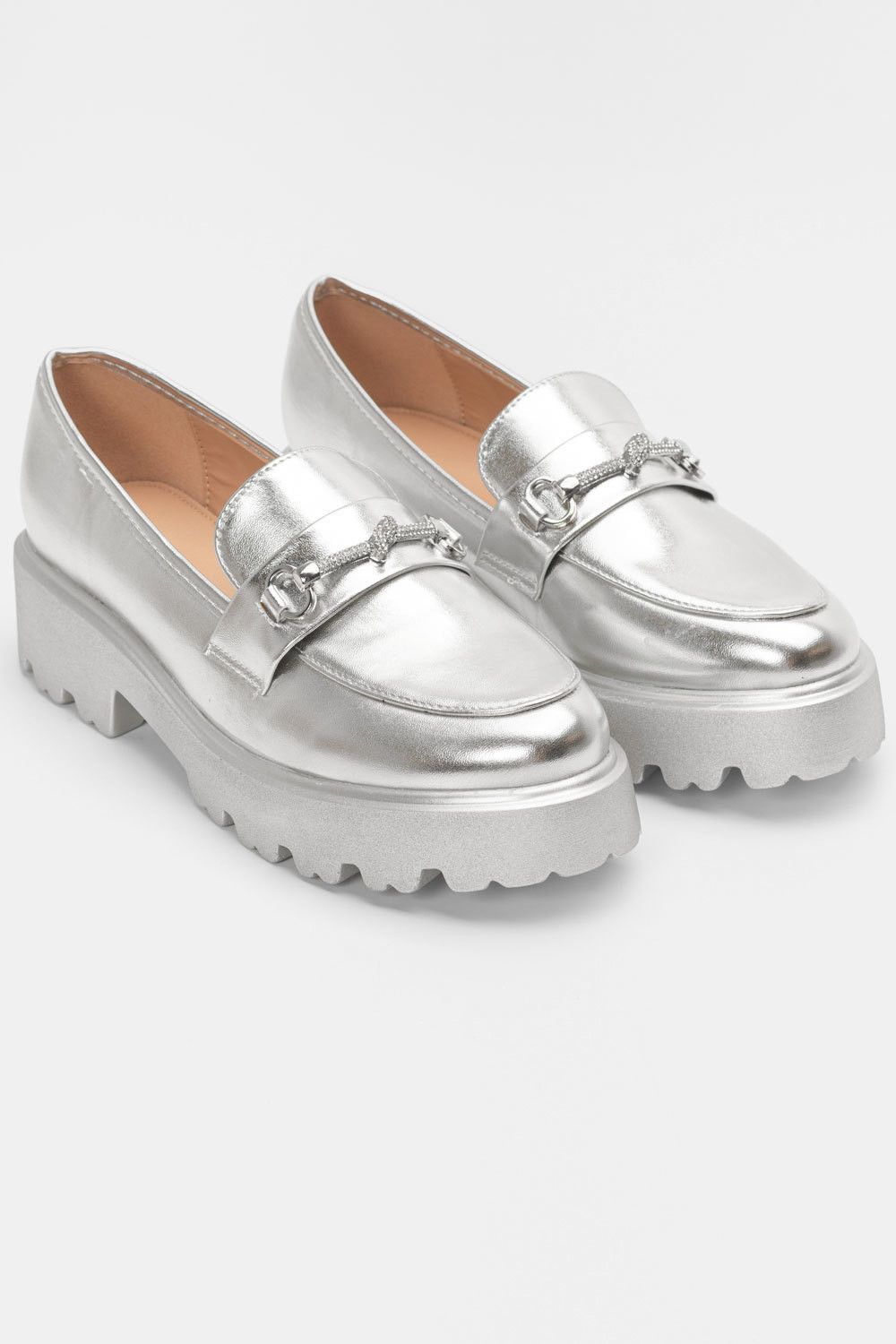 Mocasín Cadena Brillos - Plata - Imagen 3