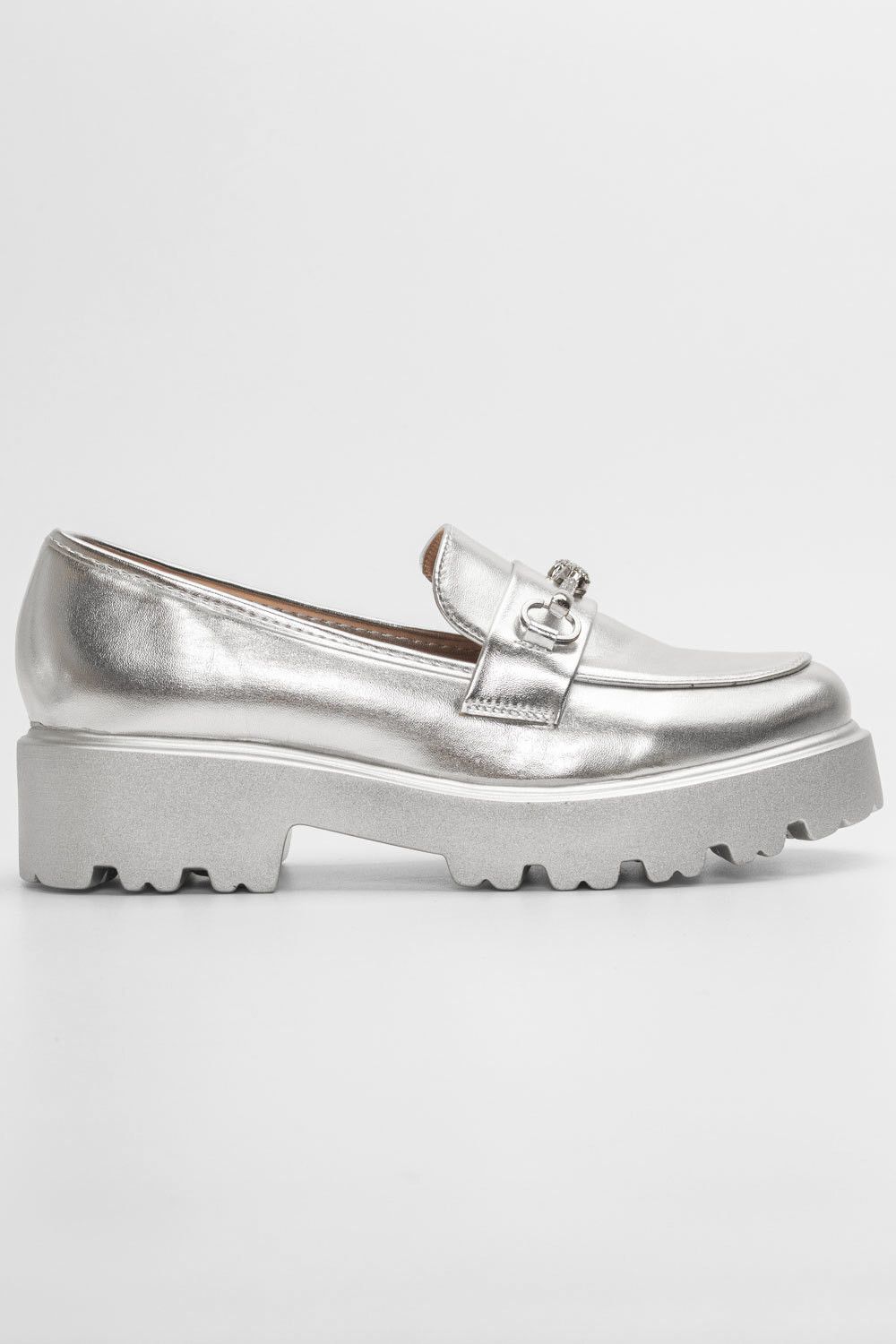 Mocasín Cadena Brillos - Plata - Imagen 4
