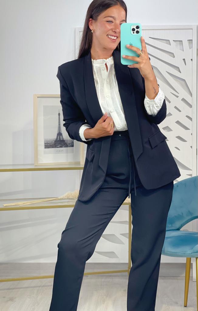 Blazer Manga Recogida - Negro - Imagen 2