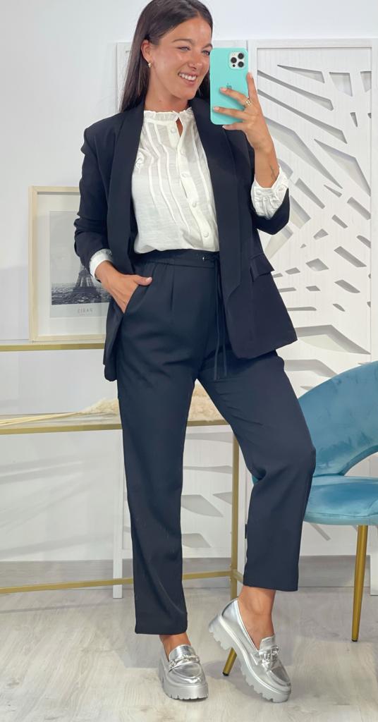 Blazer Manga Recogida - Negro - Imagen 3