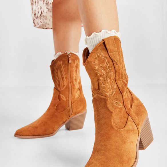 Botín Cowboy Antelina Charlotte - Camel