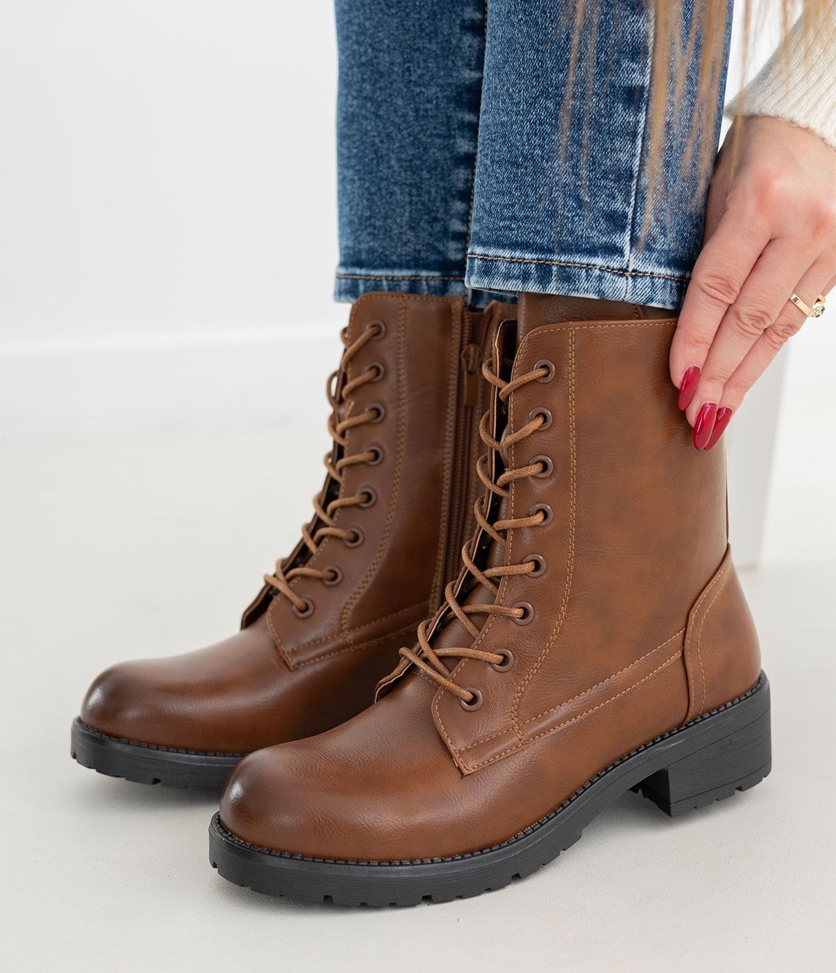 Bota Militar Sidney - Marrón