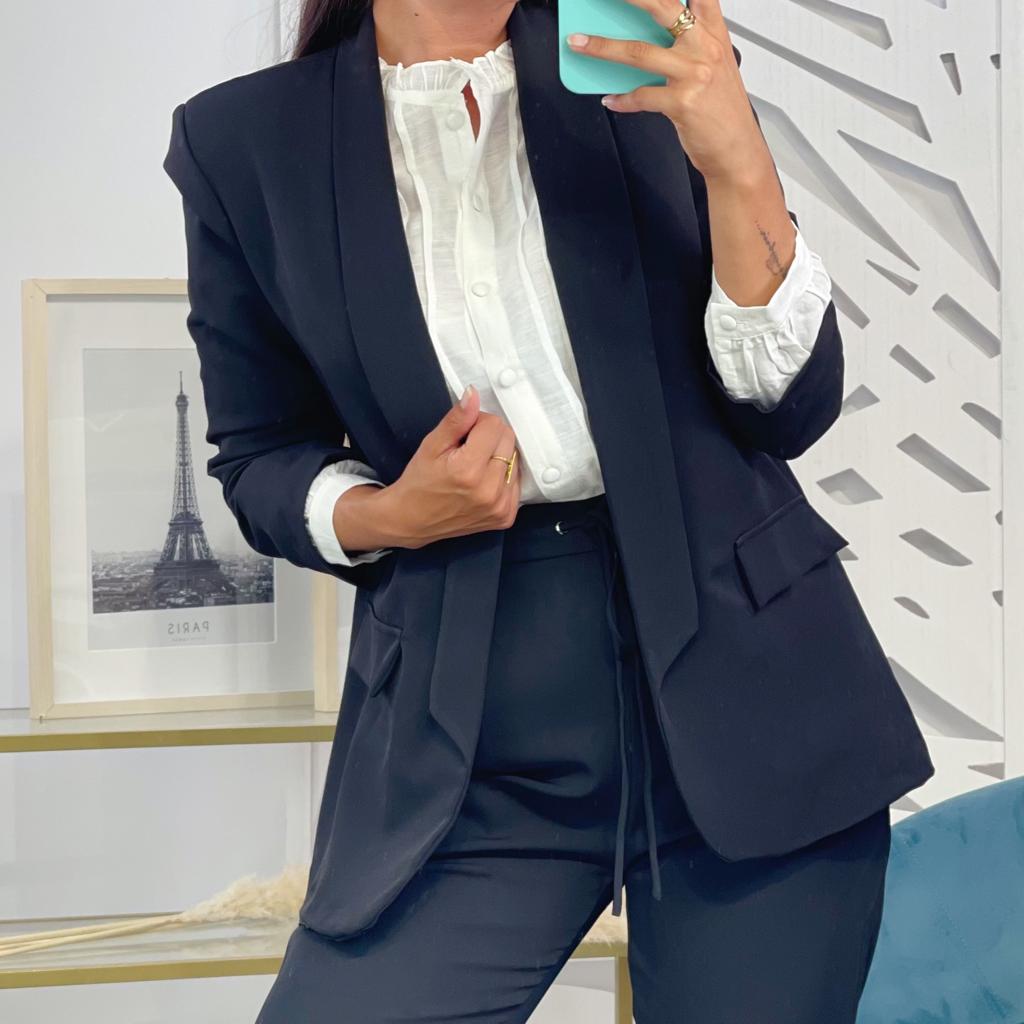 Blazer Manga Recogida - Negro