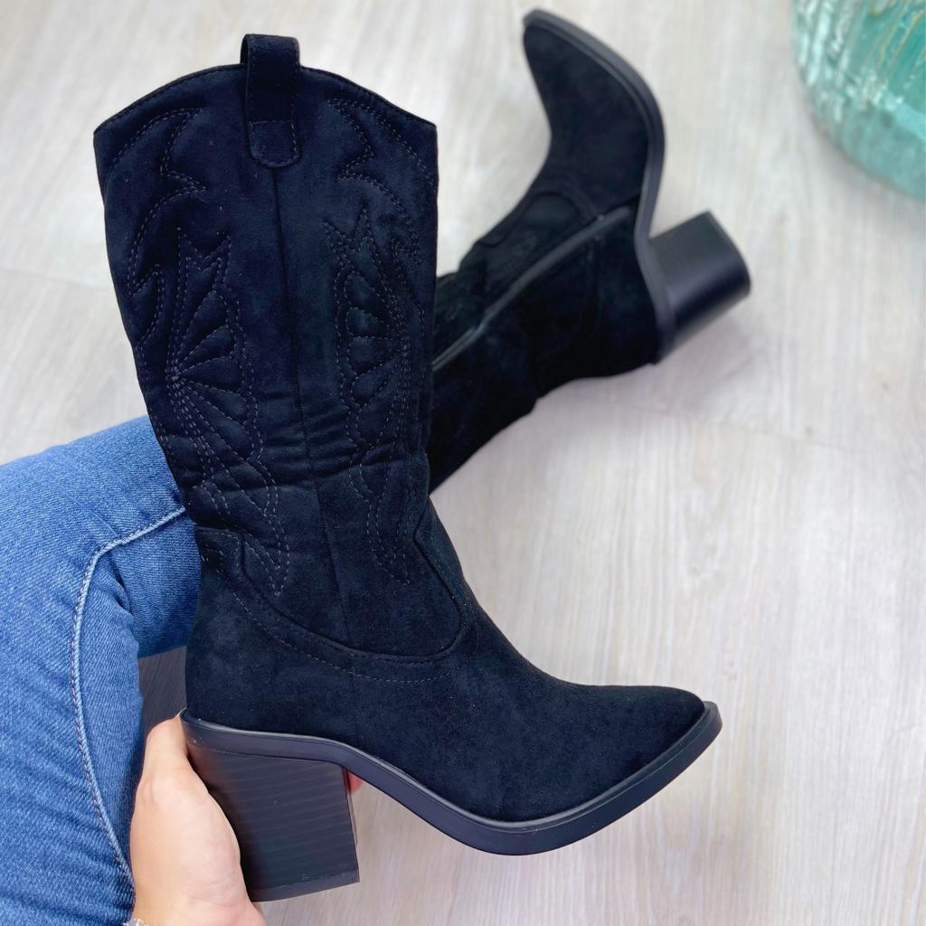 Bota Cowboy Anabel - Negro