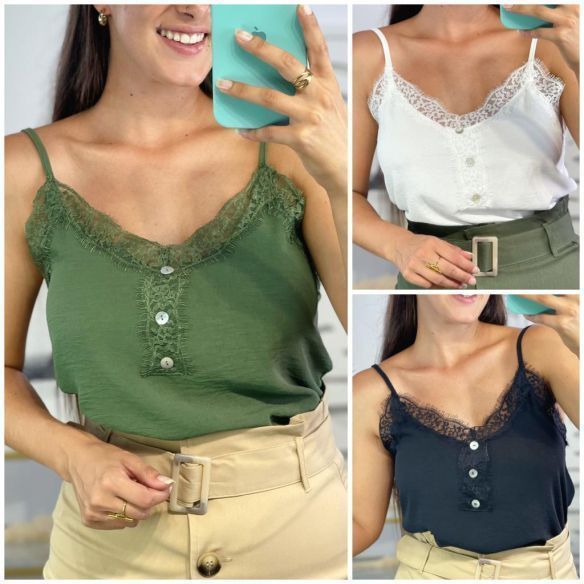 Blusa Lencera Abotonada