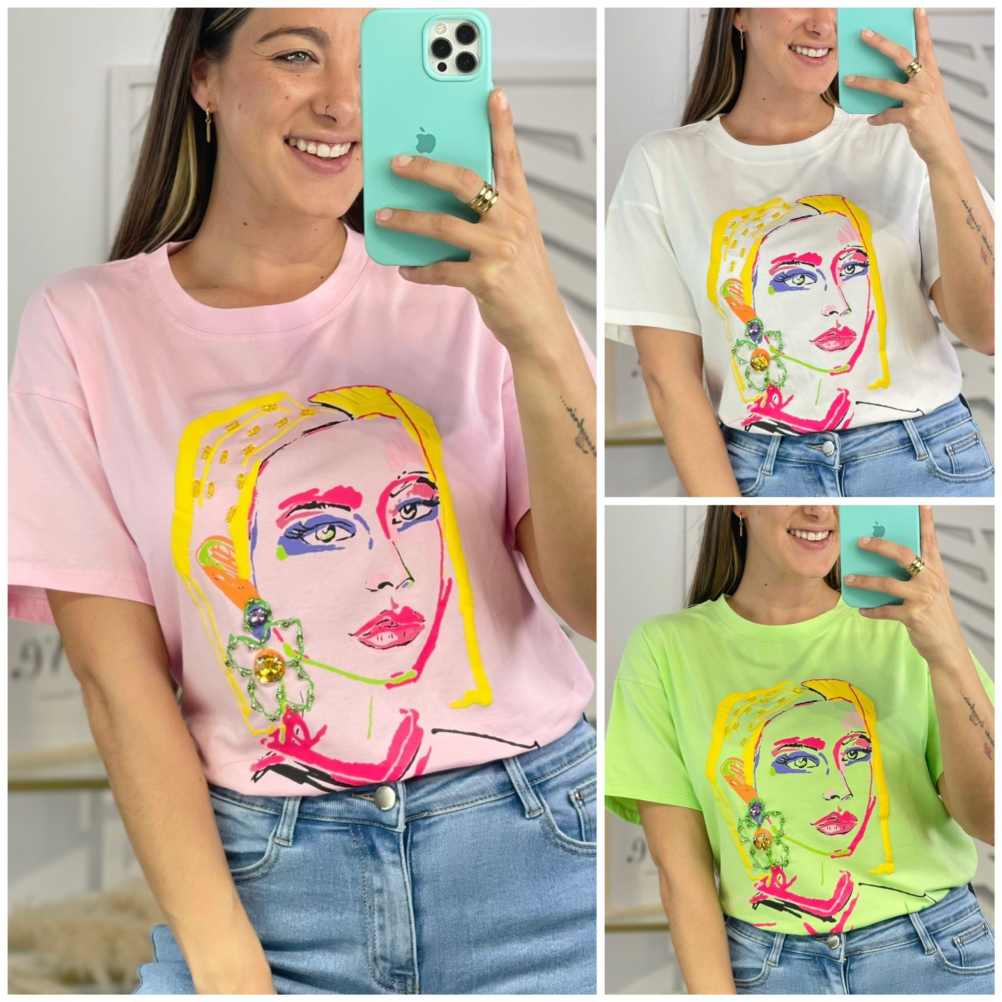 Camiseta Mujer Brillos
