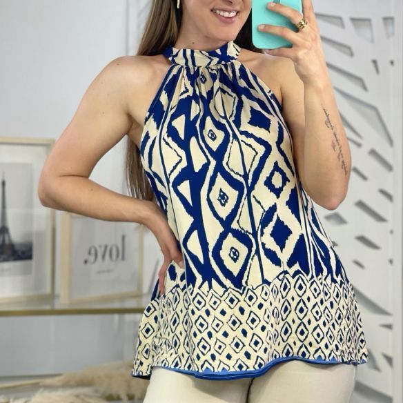 Blusa Rombos Azul