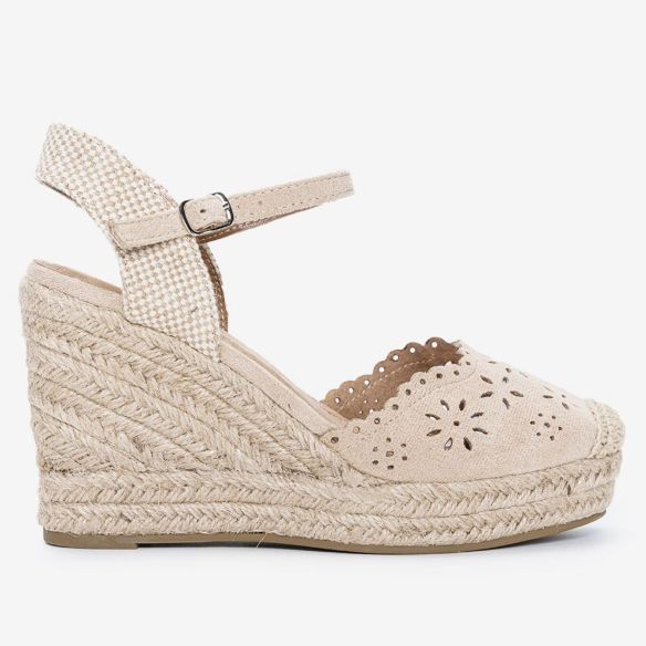 Cuña Flores - Beige