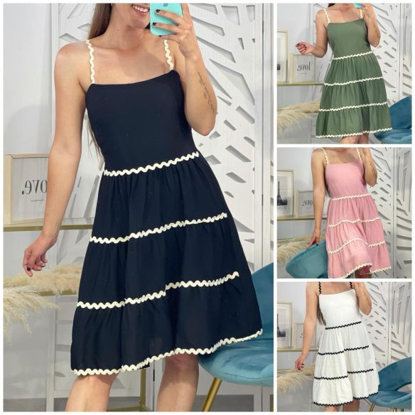Vestido Ribete Onda