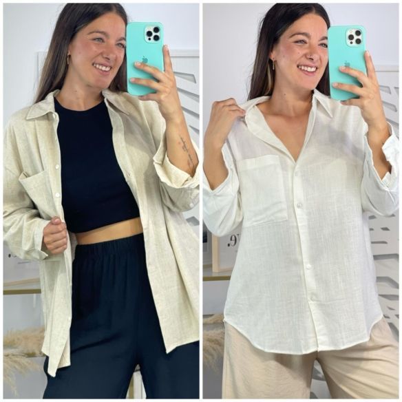 Camisa Lino Bolsillo