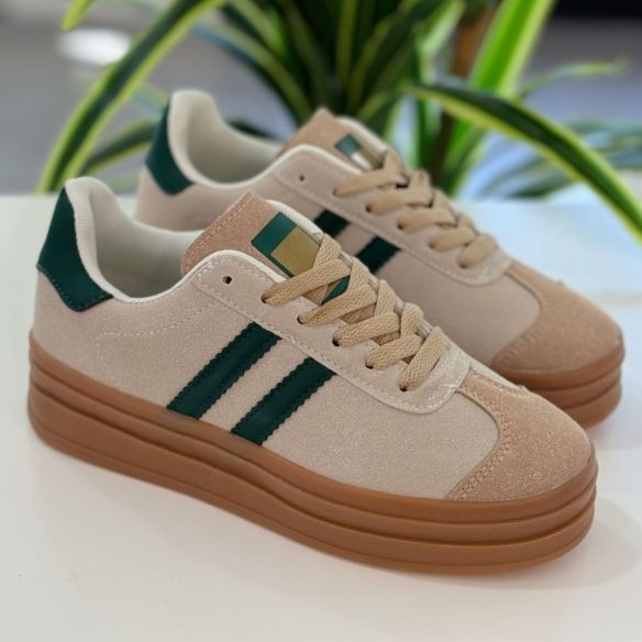 Deportiva Milán - Beige / Verde