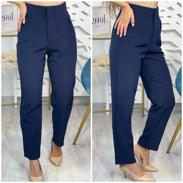 Pantalón Alto Pinzas - Azul