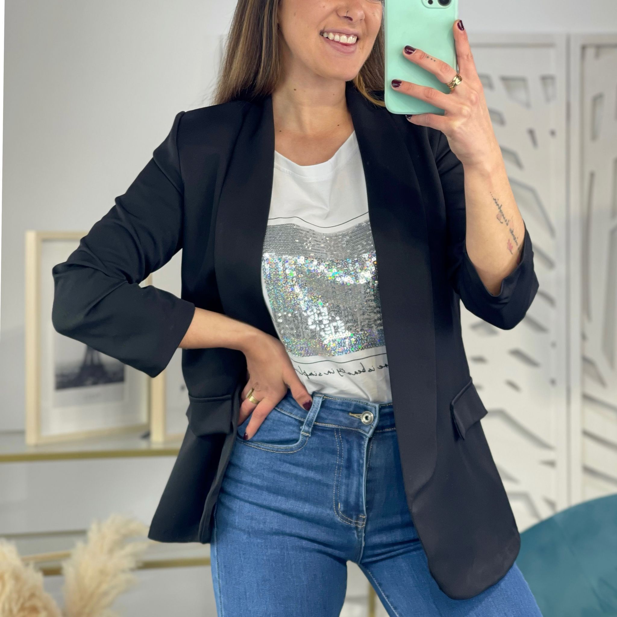 Blazer Básica - Negro