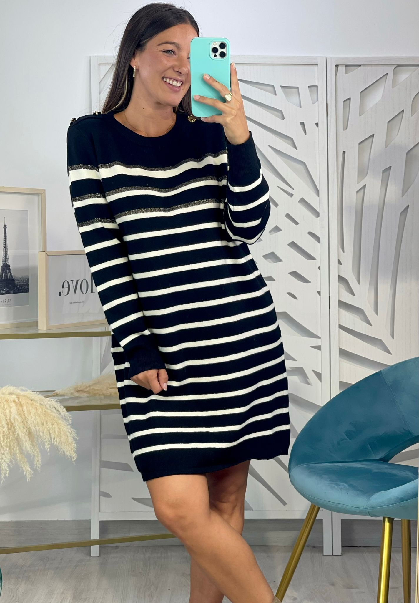 Vestido Rayas Brillo - Imagen 3