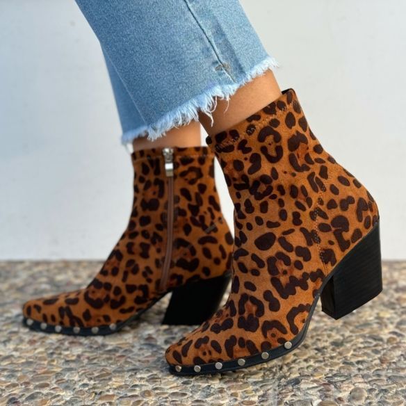 Botín Suela Tachuelas Antelina - Leopardo