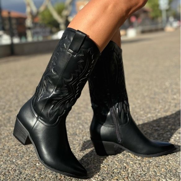 Bota Cowboy Andrea - Negro