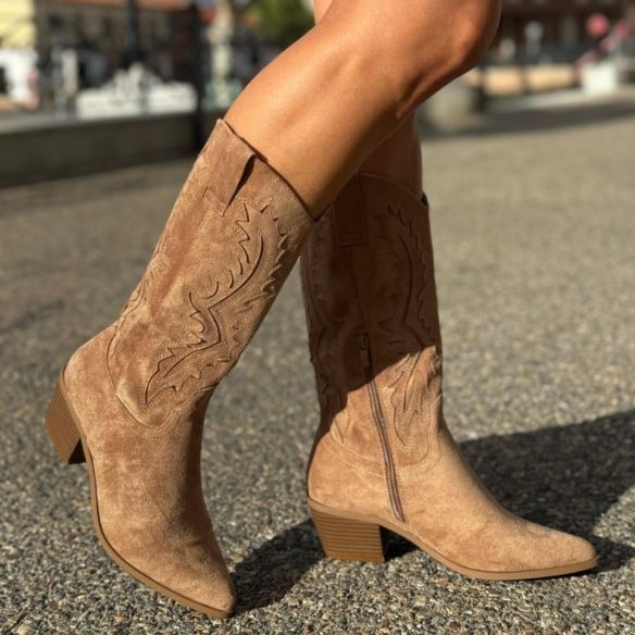 Bota Cowboy Andrea - Camel
