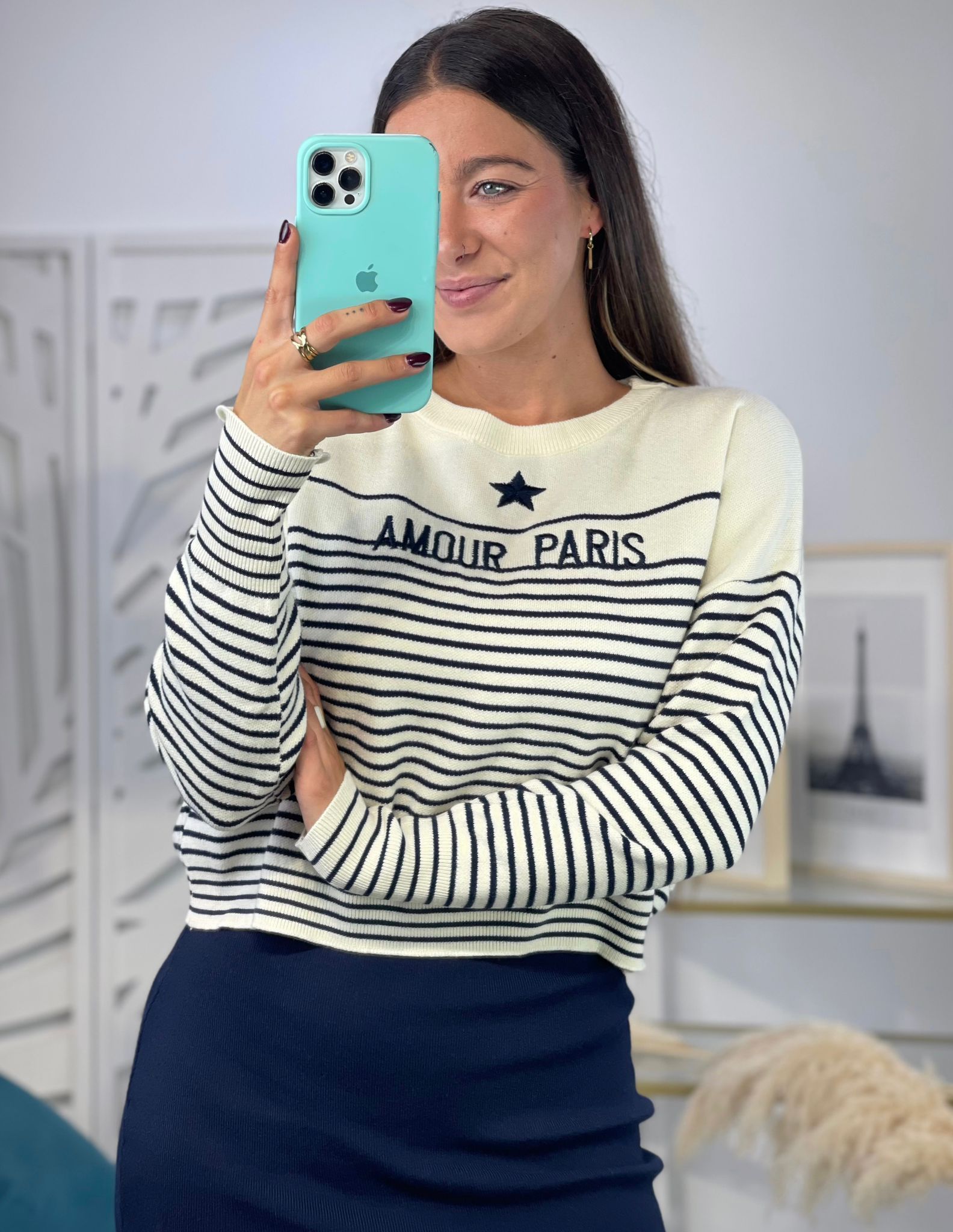 Conjunto Vestido + Jersey Amour Paris - Imagen 7
