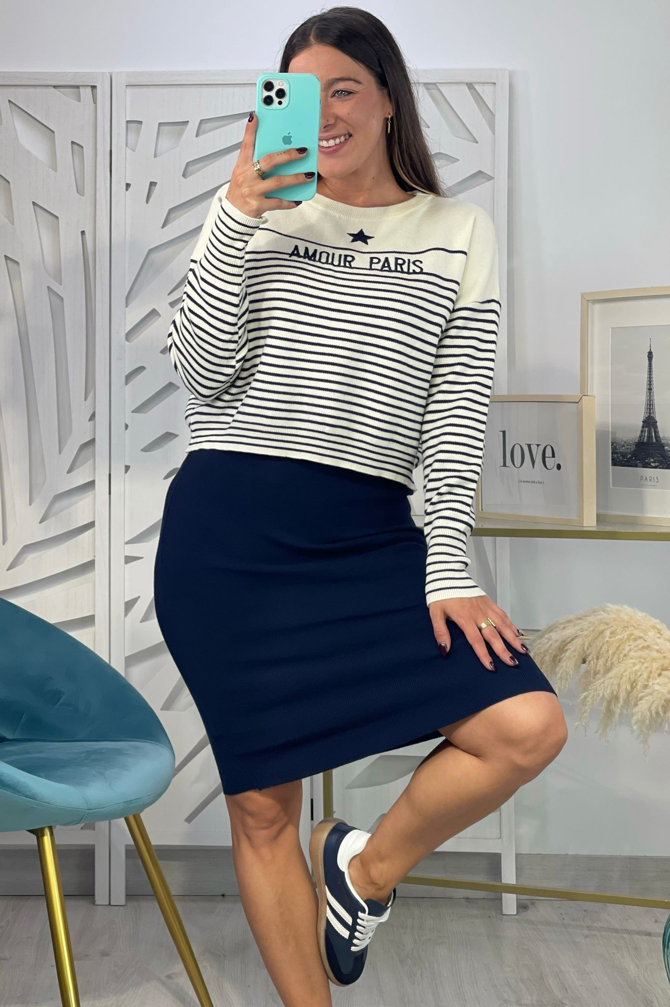 Conjunto Vestido + Jersey Amour Paris - Imagen 6