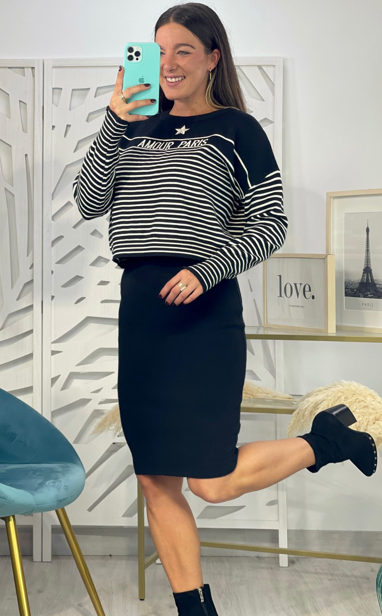 Conjunto Vestido + Jersey Amour Paris - Imagen 10
