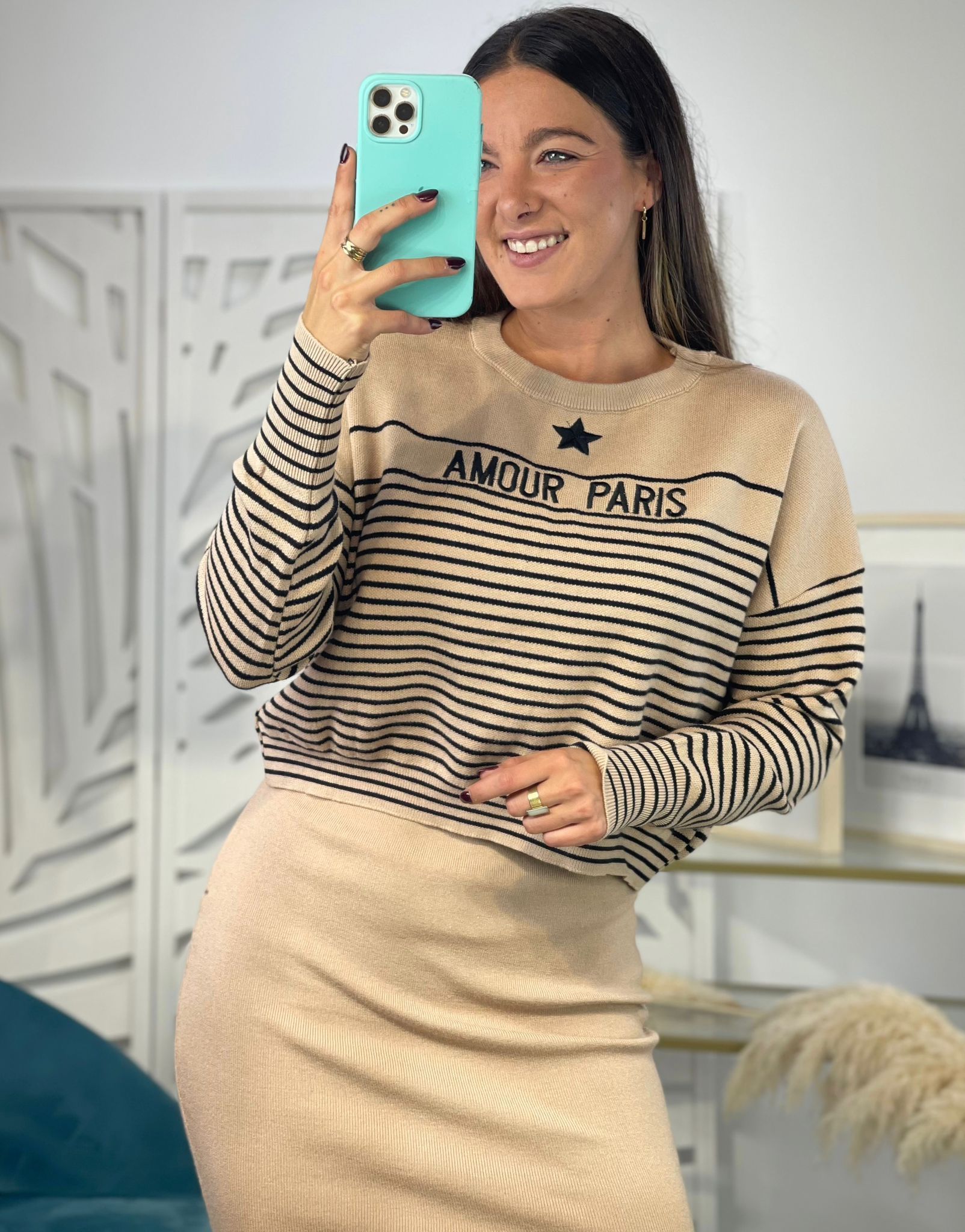 Conjunto Vestido + Jersey Amour Paris - Imagen 13