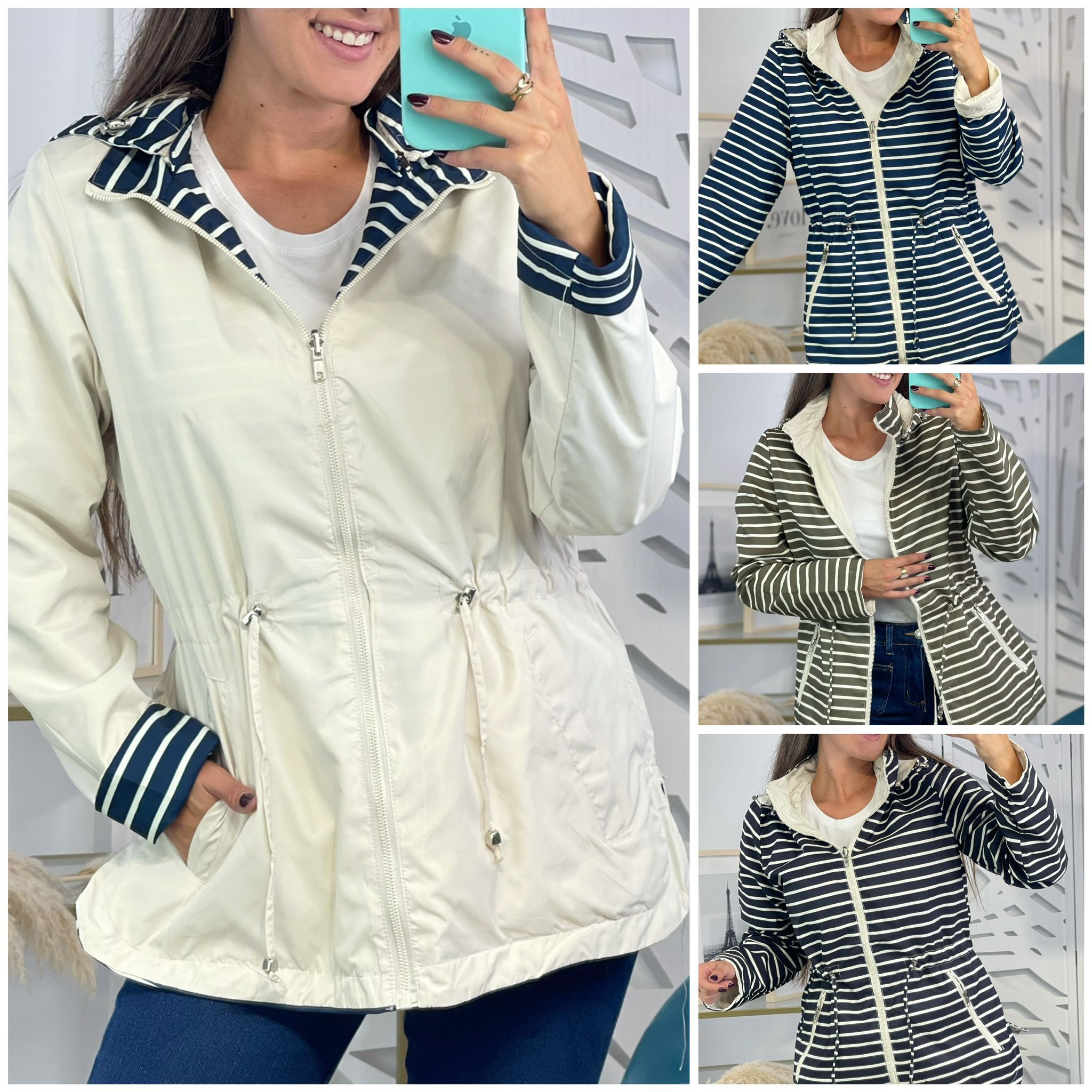 Parka Reversible Rayas