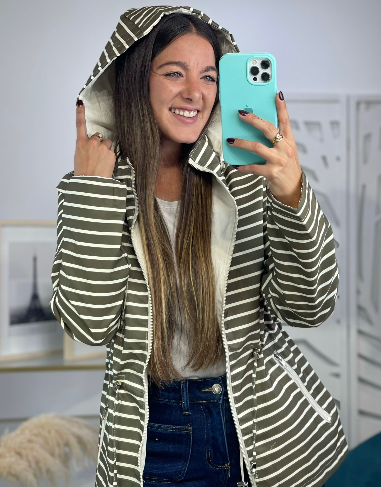 Parka Reversible Rayas - Imagen 2