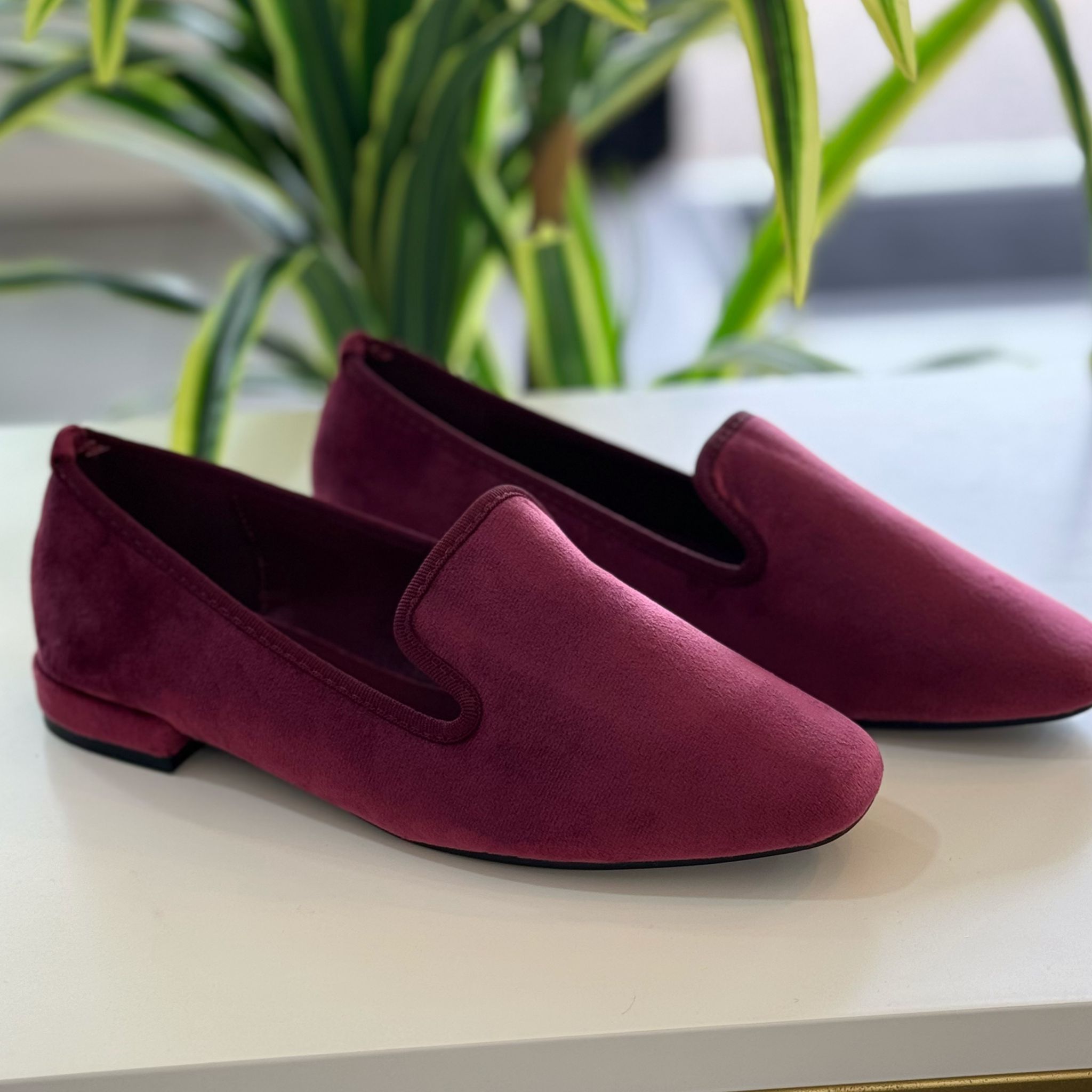 Zapato Plano Antelina - Granate
