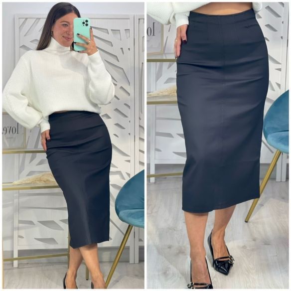 Falda Midi Polipiel