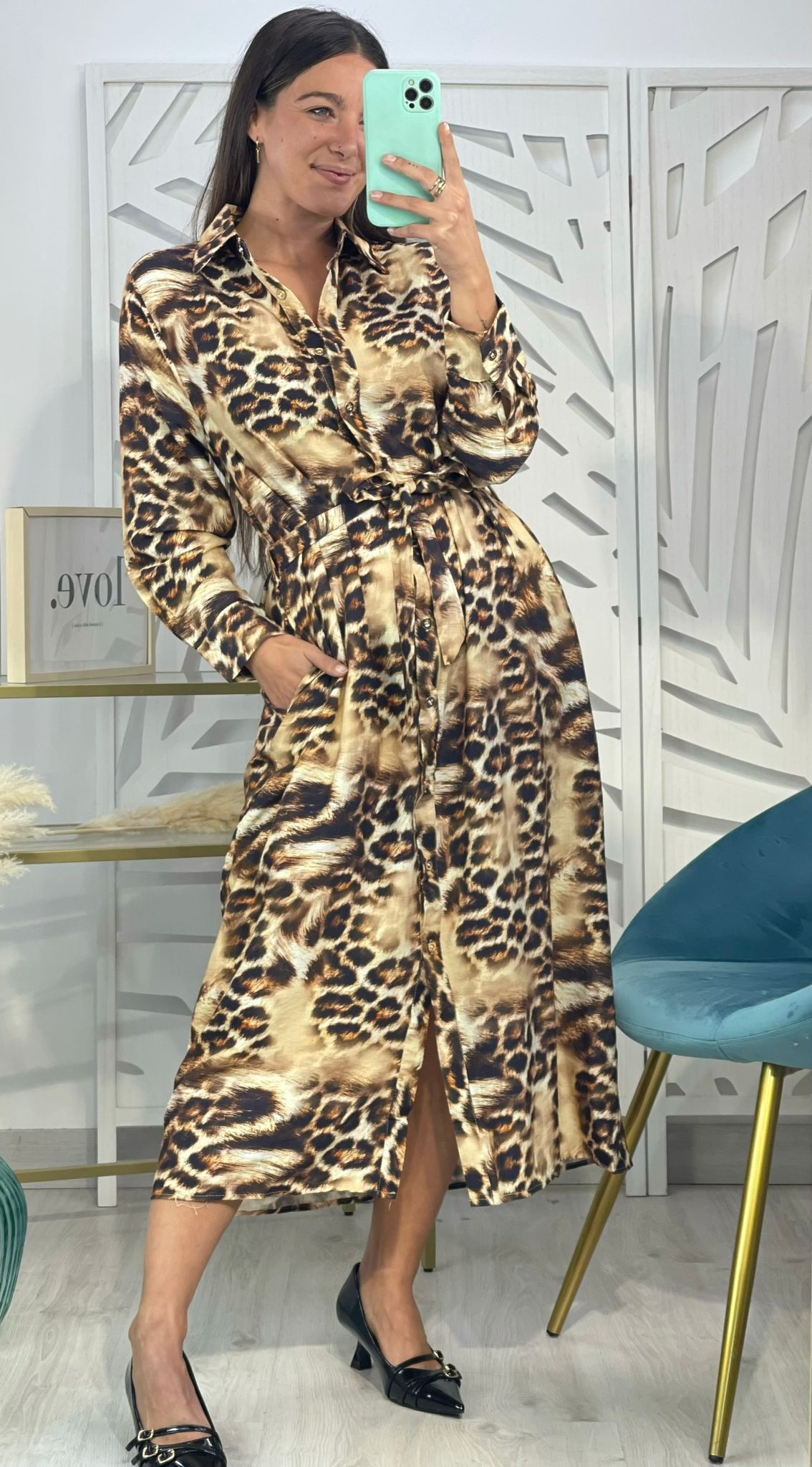 Vestido Estampado Animal Print - Imagen 3
