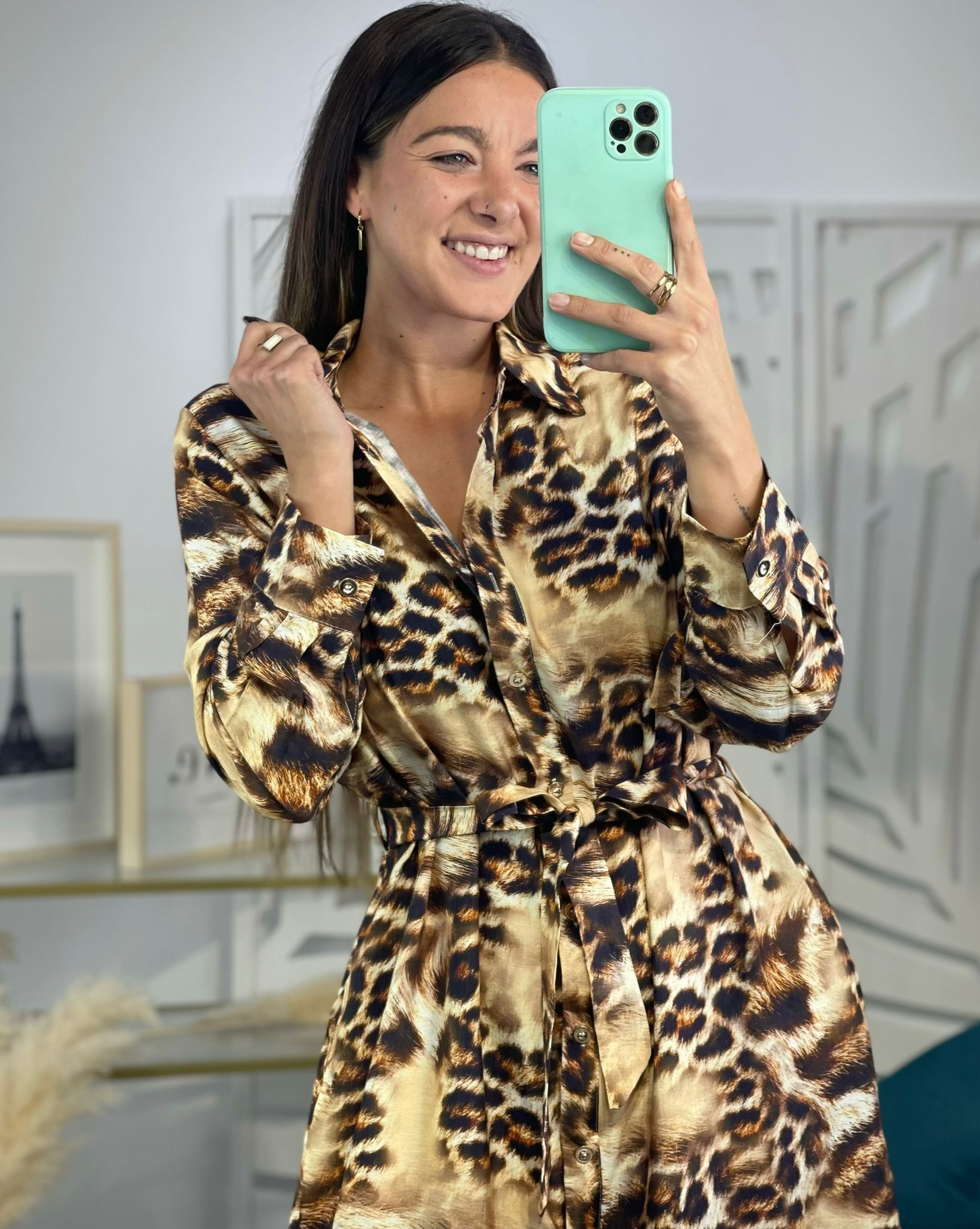 Vestido Estampado Animal Print - Imagen 5