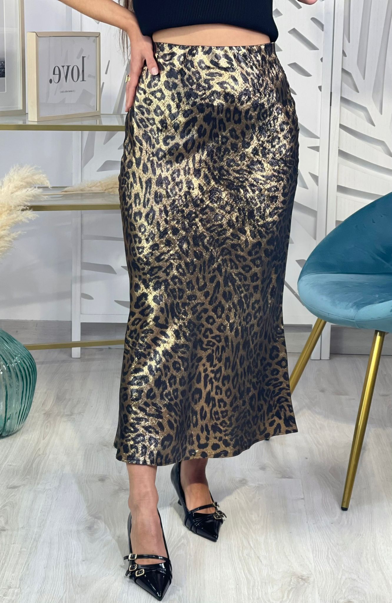 Falda Brillo Animal Print - Imagen 8