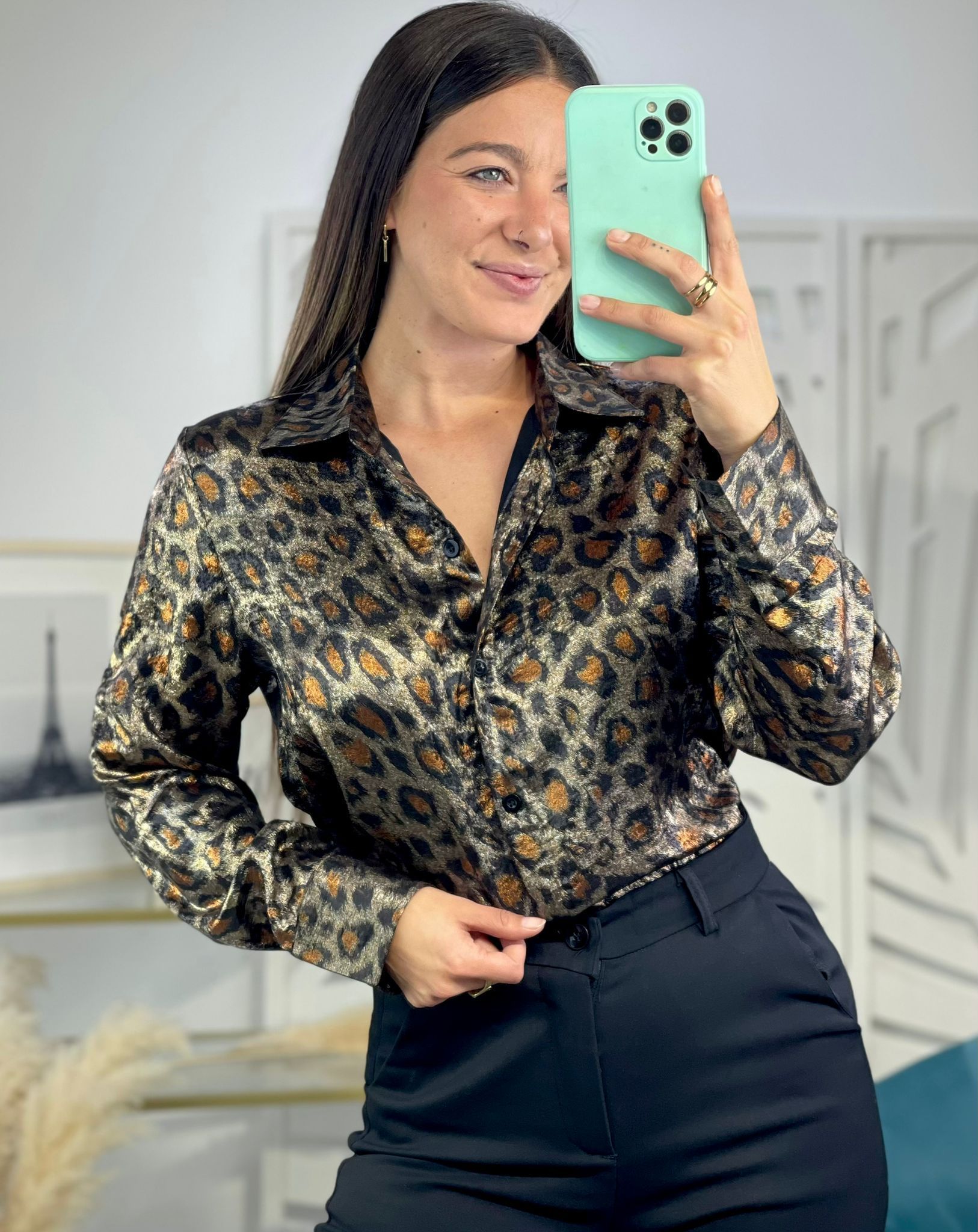 Camisa Brillo Animal Print - Imagen 3