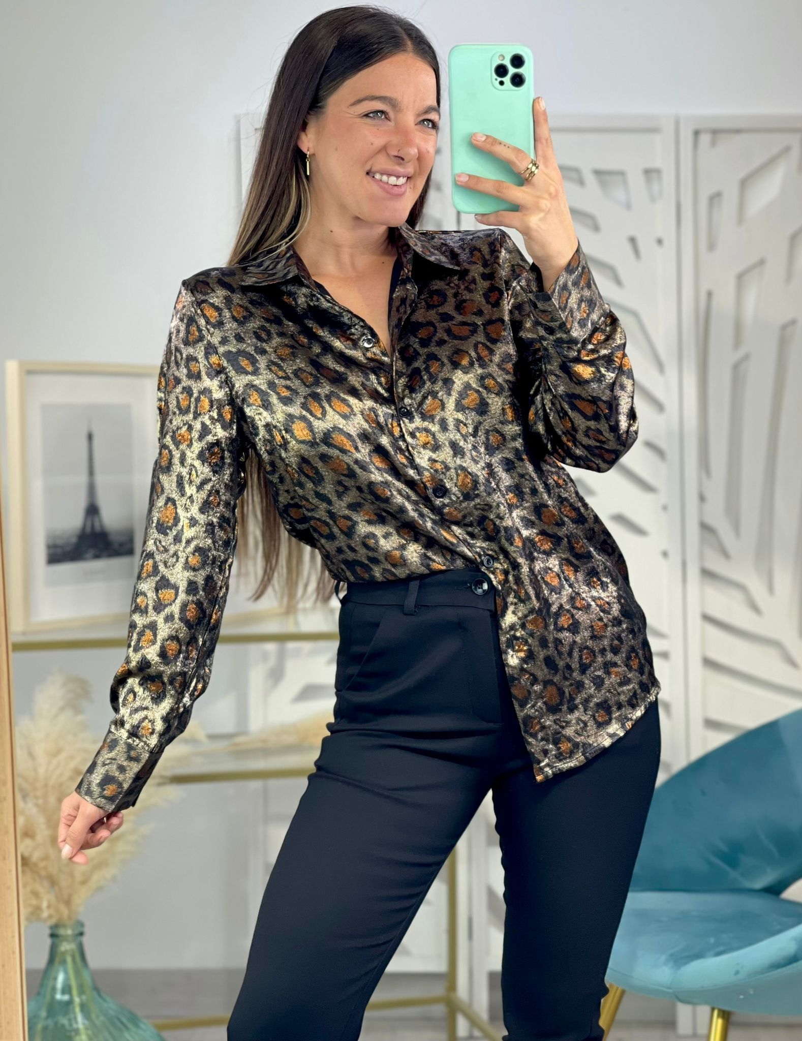 Camisa Brillo Animal Print - Imagen 4