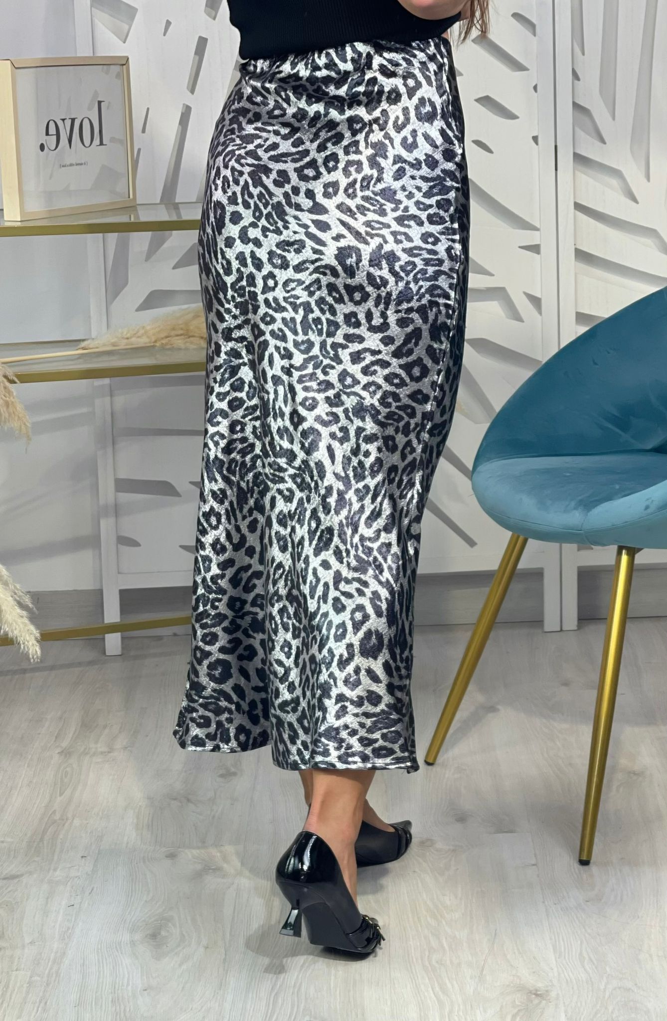 Falda Brillo Animal Print - Imagen 5