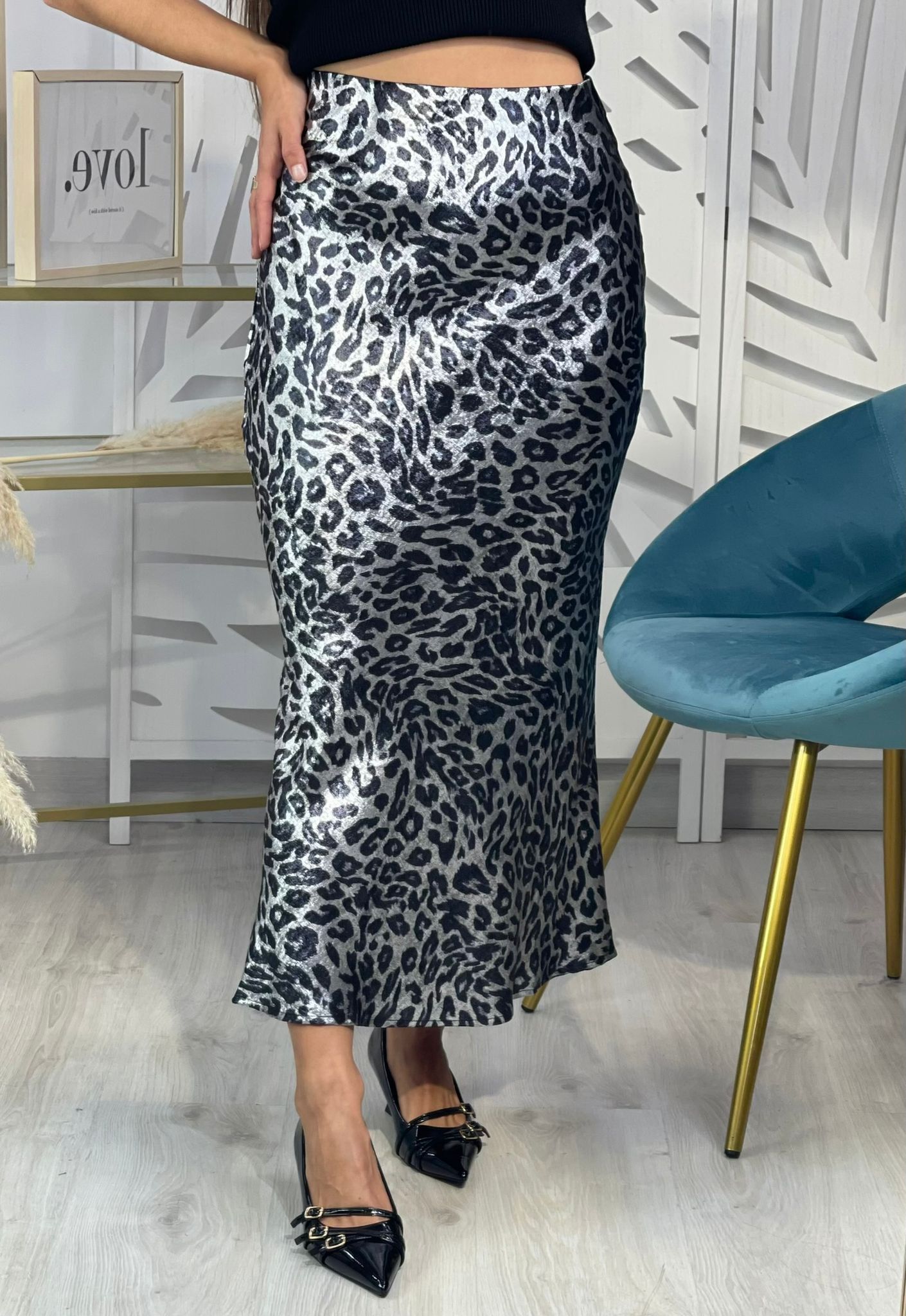 Falda Brillo Animal Print - Imagen 4