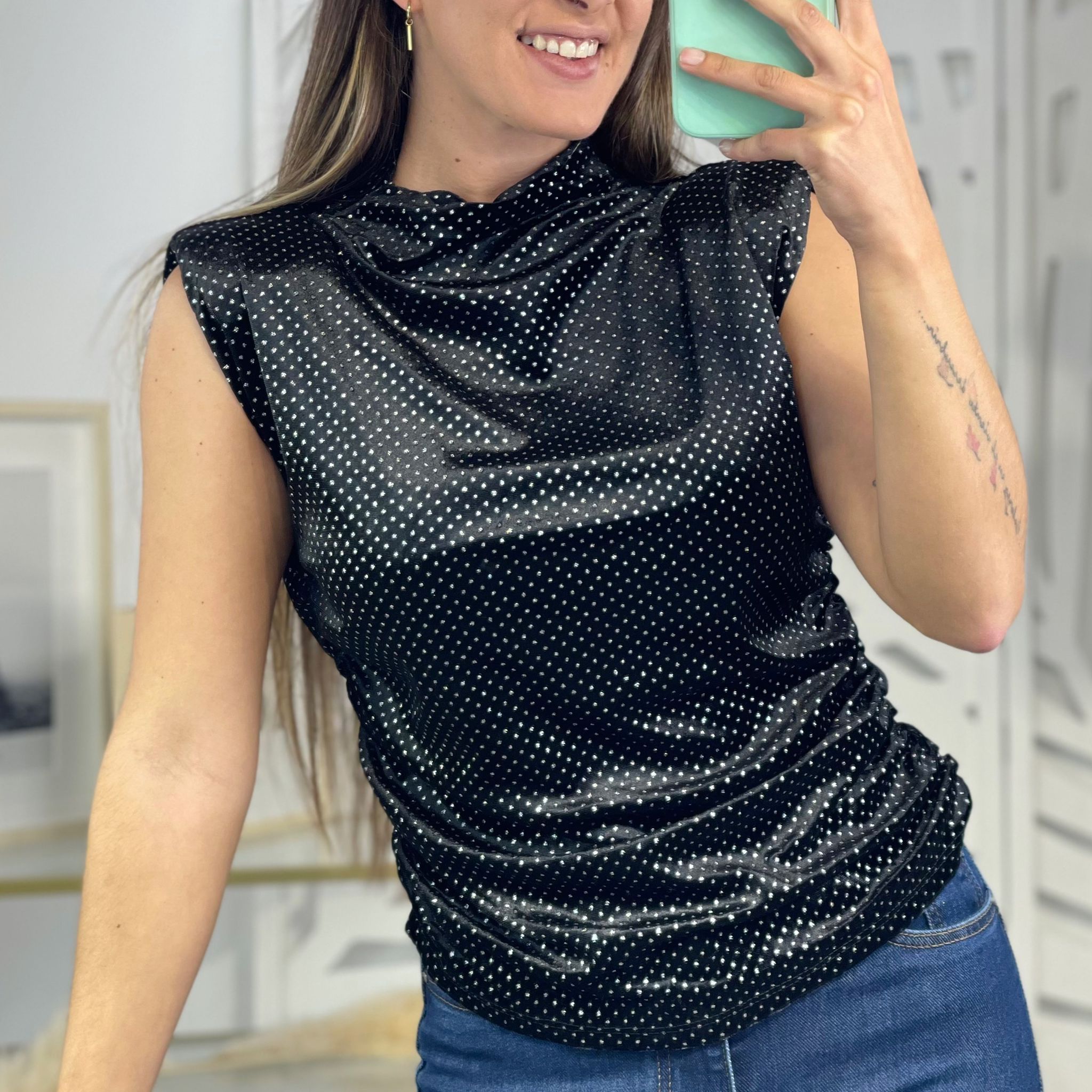 Top Terciopelo Brillos
