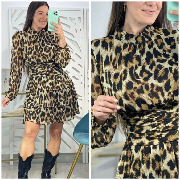 Vestido Animal Print Corto