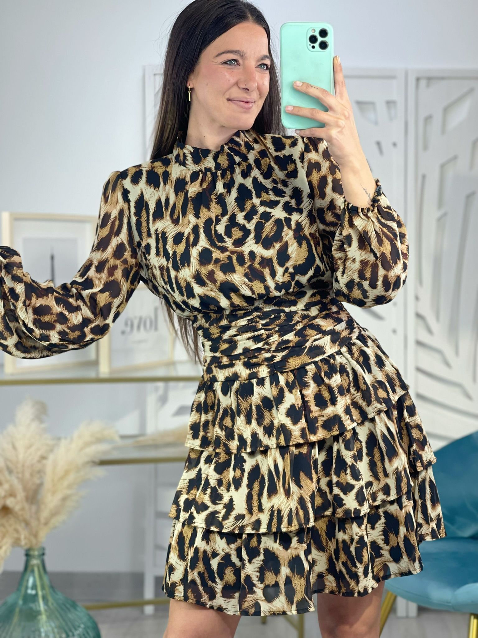 Vestido Animal Print Corto - Imagen 2