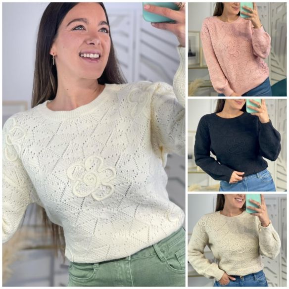 Jersey Flores Bordadas