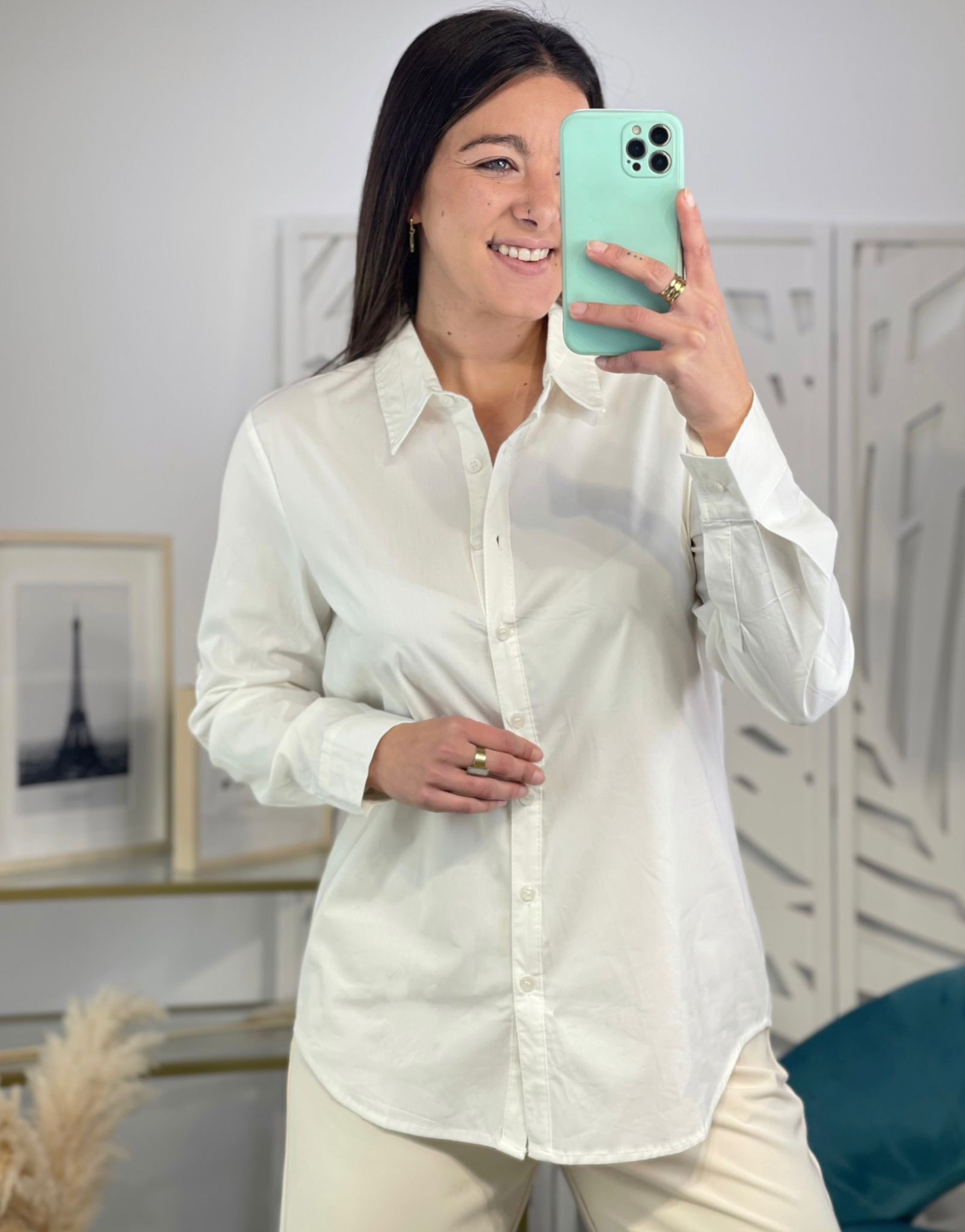 Camisa Basic Blanca - Imagen 2