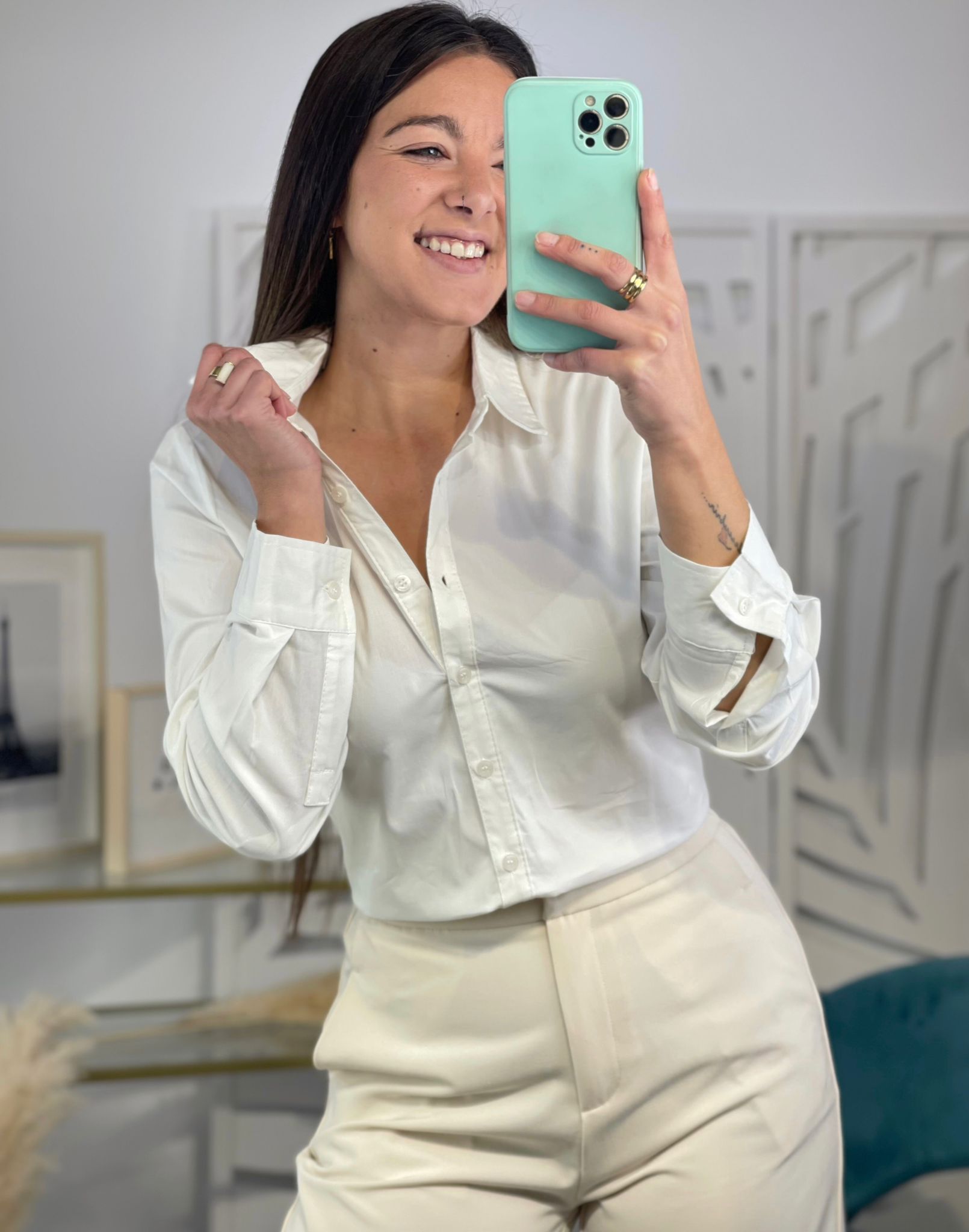 Camisa Basic Blanca - Imagen 3