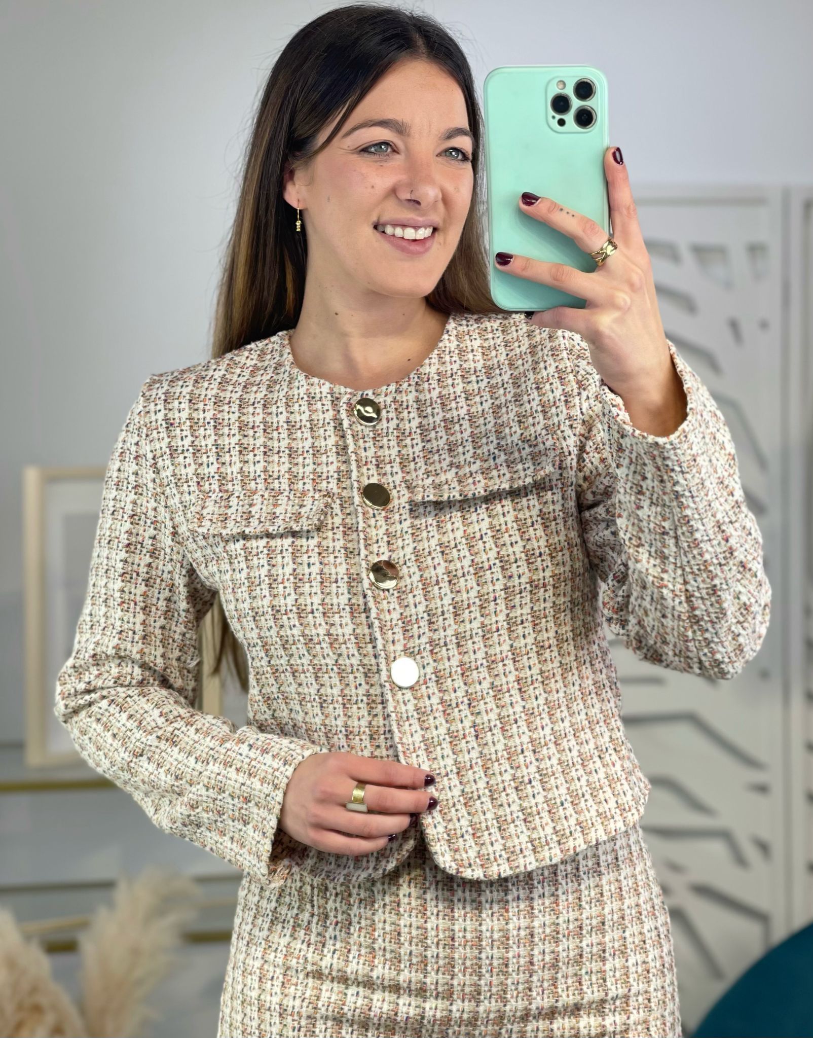 Conjunto Tweed Falda - Imagen 3