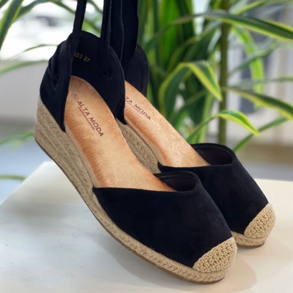 Cuñas Carmen - Negra / Beige