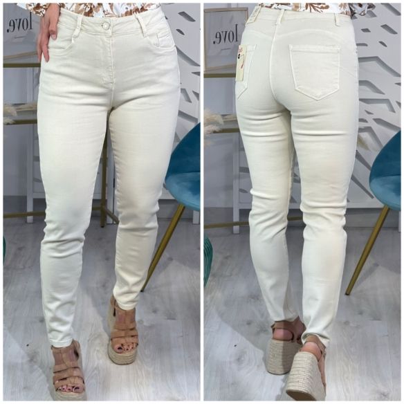 Pantalón Pitillo Plus - Beige Claro (Tallas 38 hasta 48)