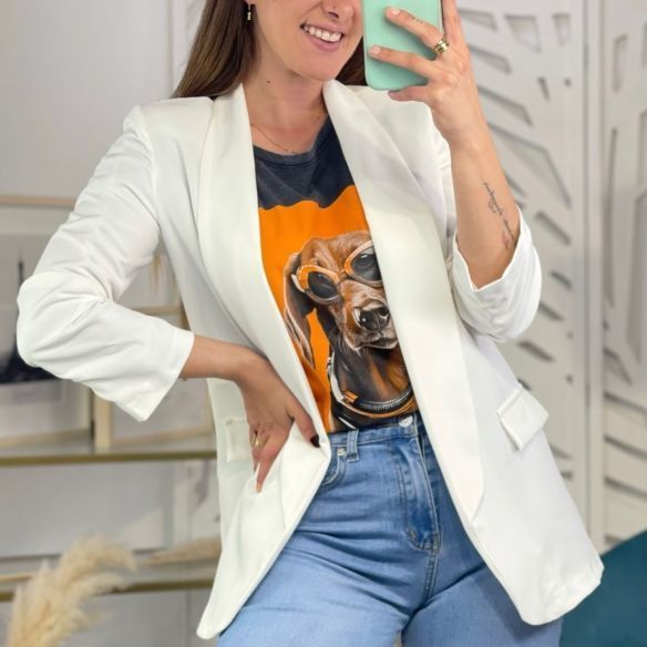 Blazer Manga Recogida - Blanca