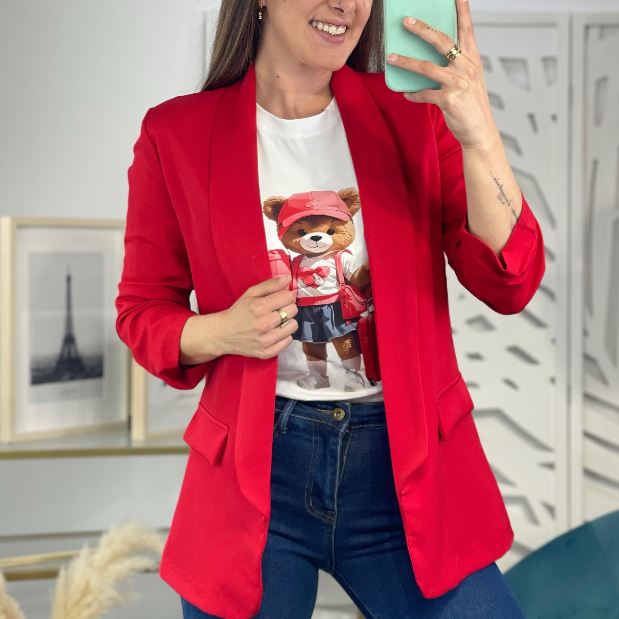 Blazer Manga Recogida - Roja