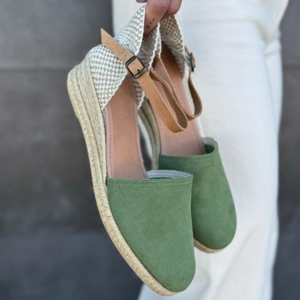 Cuña Piel Rocío - Verde